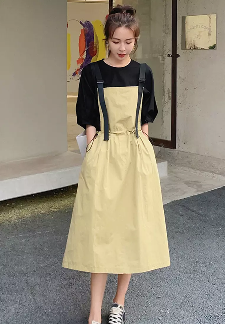 Causal style One Piece Dress with T shirt  Suit A22033110KI