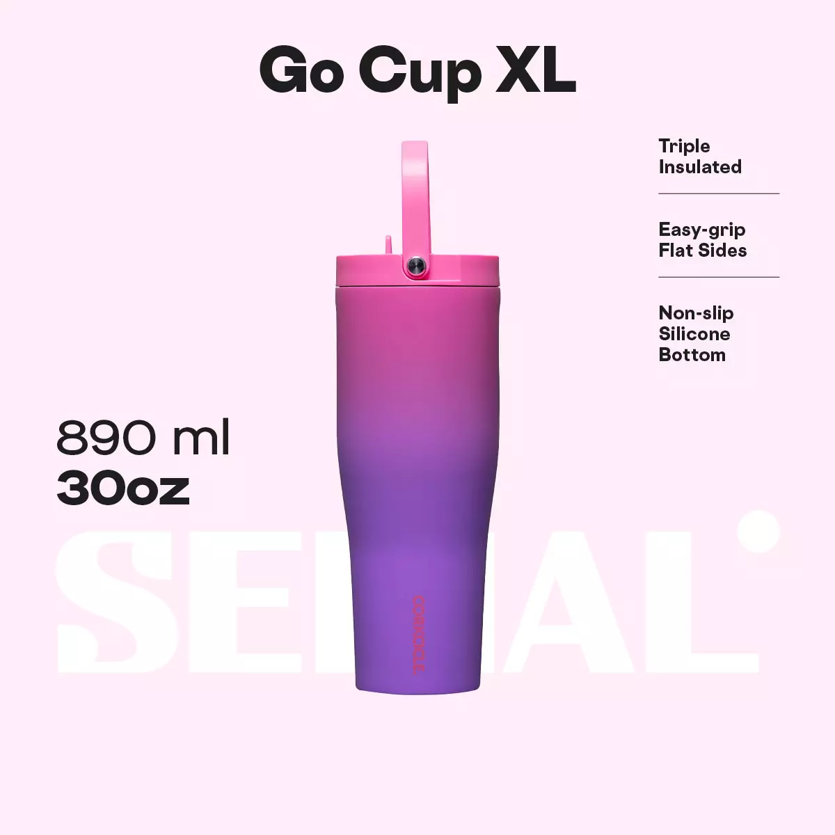 CORKCICLE Go Cup XL 30oz - Hydrangea
