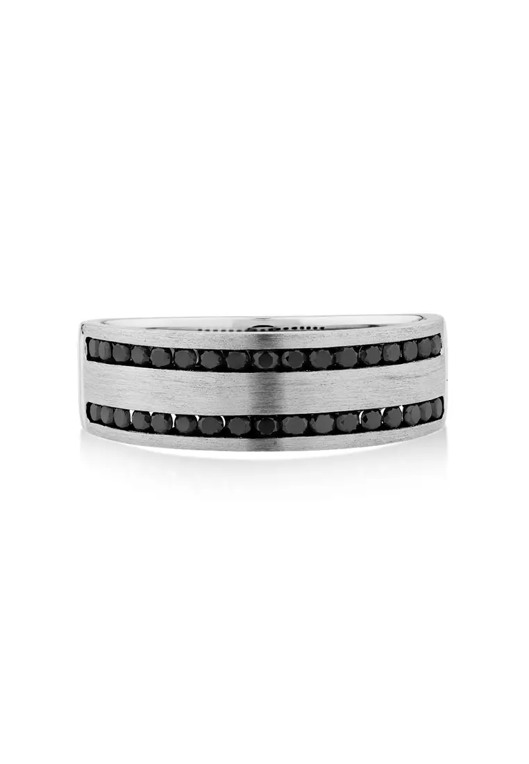 Buy Michael Hill Men s 0.50 TW Enhanced Black Diamond Ring in