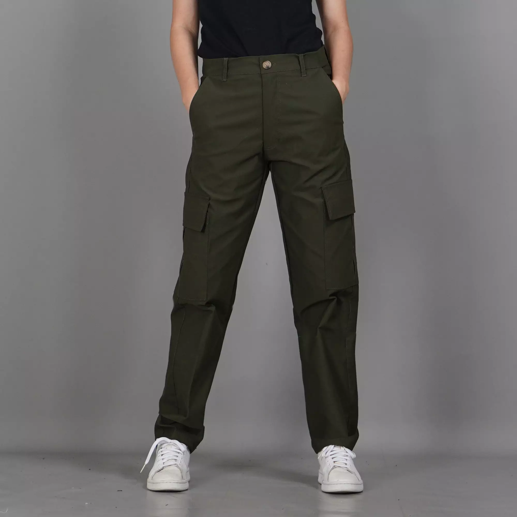  RAYSA Celana Panjang Cargo Celana Cargo Wanita Celana Wanita - ARMY