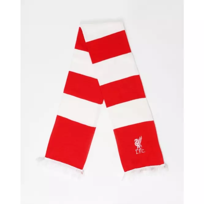 Liverpool FC  Red & White Bar Scarf  - Official LFC Accessories Syal