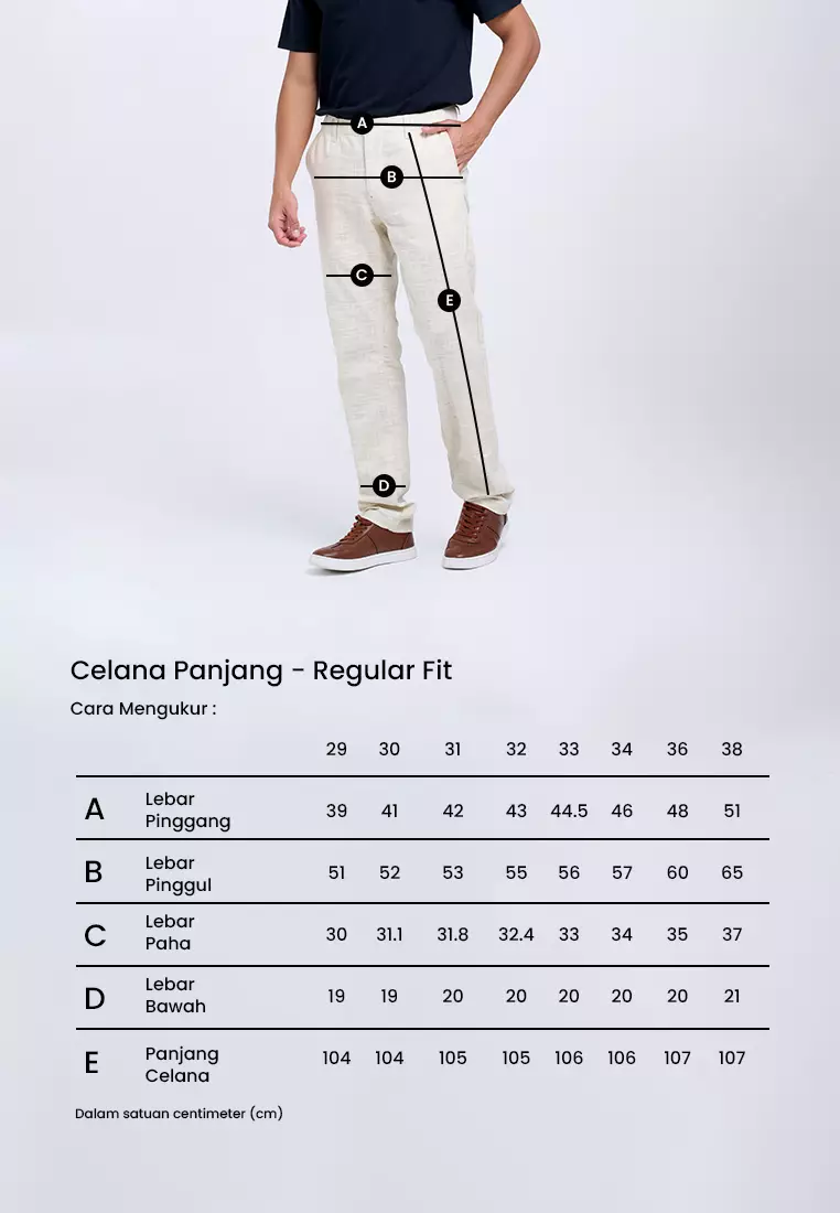 MANZONE - Celana Panjang Pria Tran 2 Reguler Fit - Olive Warna Olive