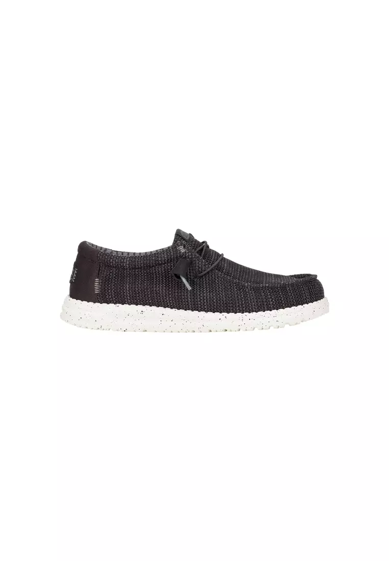 Discount on HeyDude  shoes - SKU: Men's Wally Stretch Sox in Black/White
