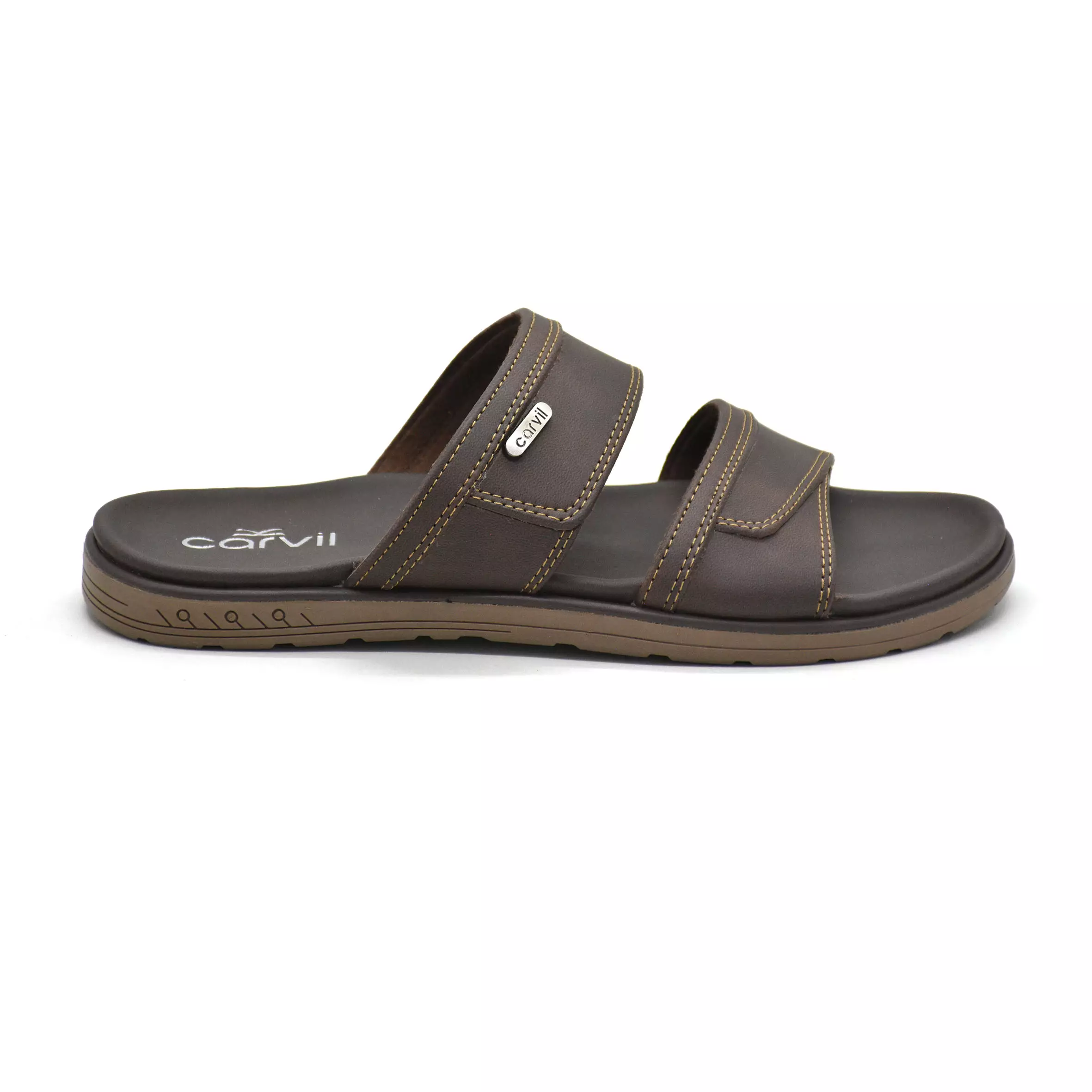 Carvil Sandal Pria Wigan-02 M Dark Brown