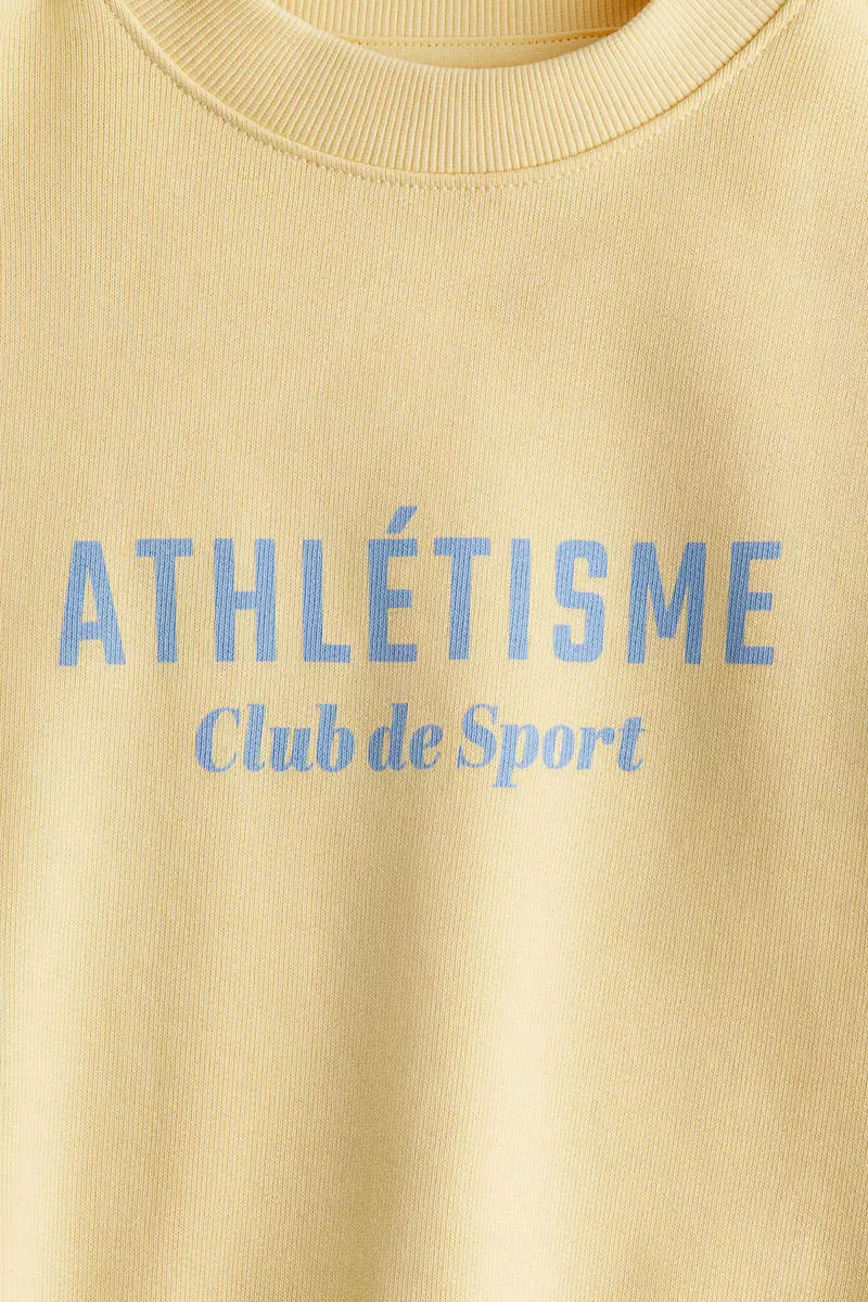 Printed crew-neck sweatshirt