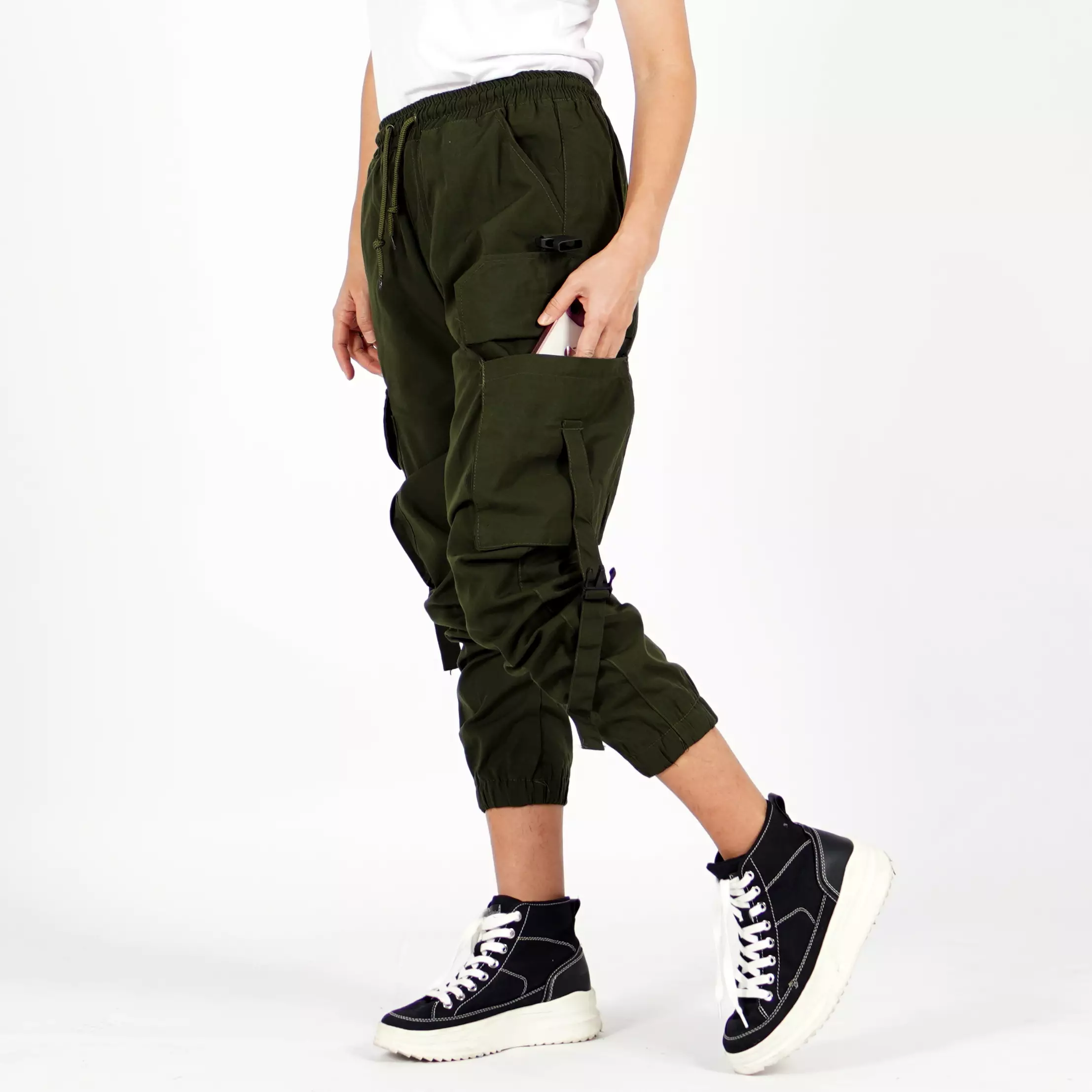  ARTHA Celana Hypebeast Celana Wanita Celana Cargo Jogger Pant - ARMY