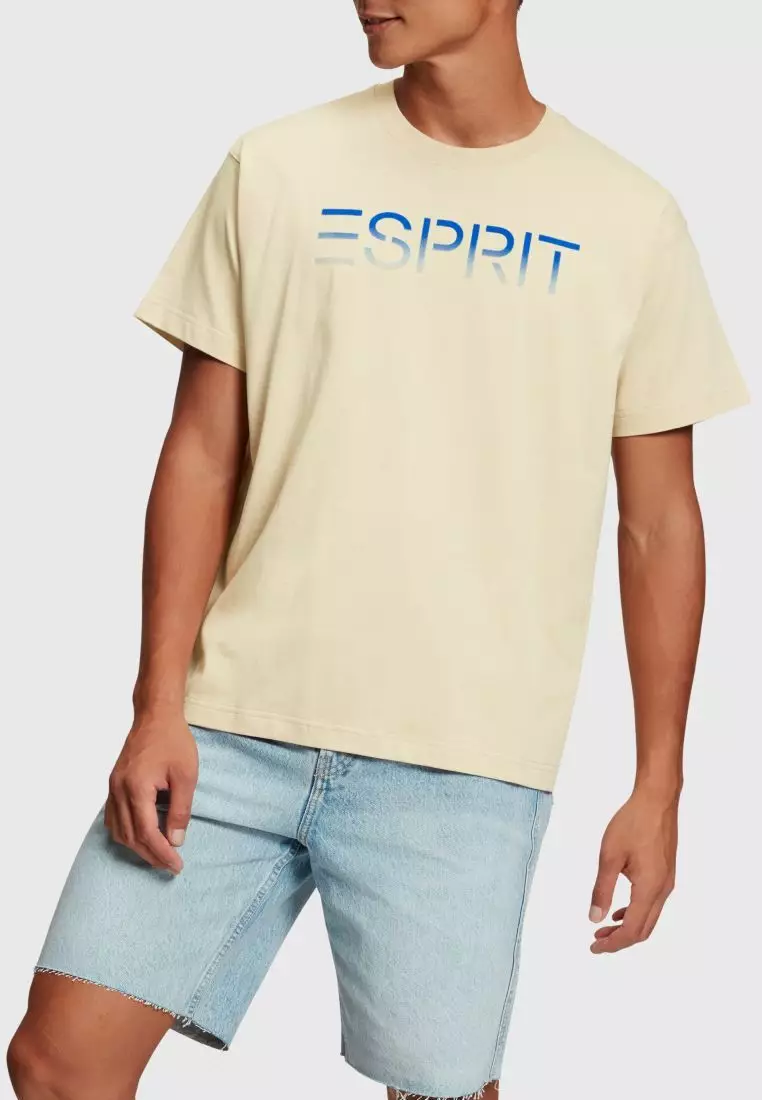 ESPRIT ESPRIT Flocked logo applique t-shirt 2024 | Buy ESPRIT Online |  ZALORA Hong Kong