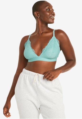 Old Navy blue Lace V-Neck Bralette C143DUSB546A34GS_1