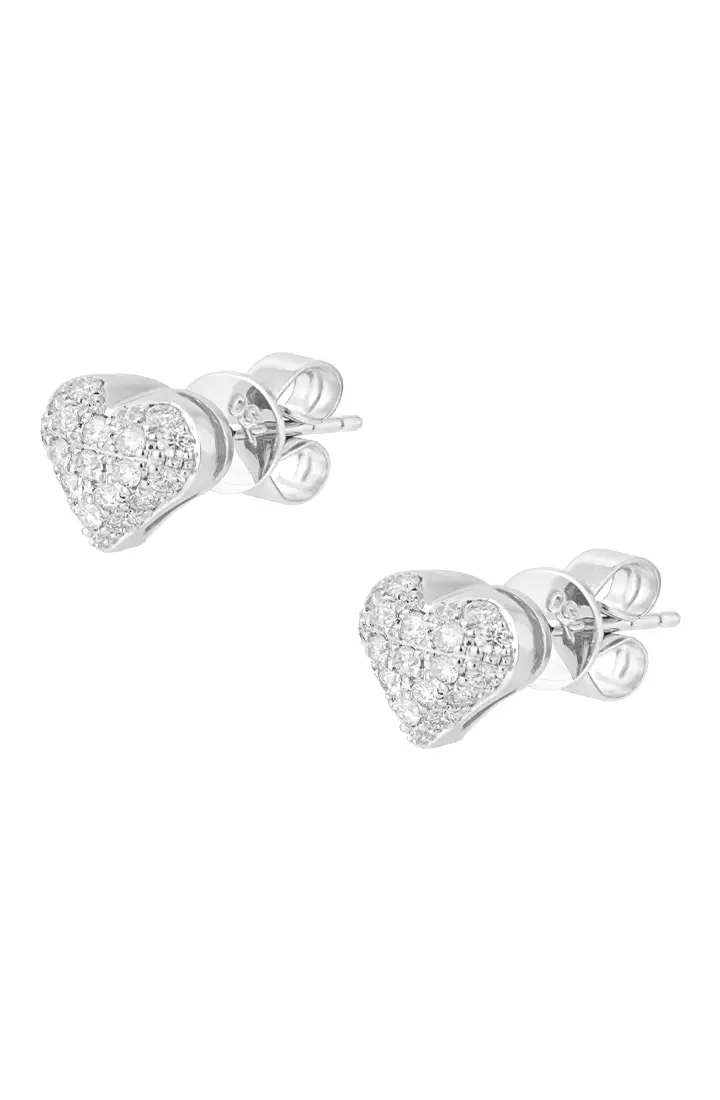 GOLDHEART Feel My Love Diamond Earrings, White Gold 750