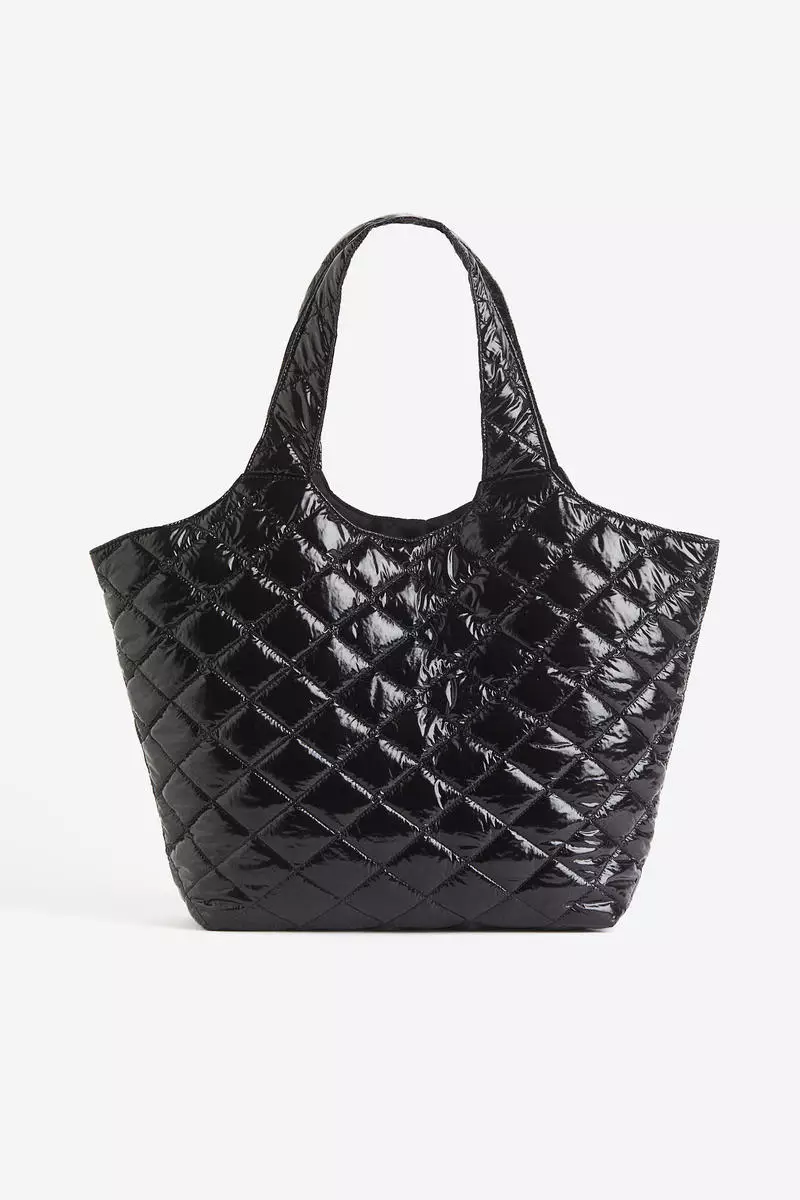 Quilted store shopper bag