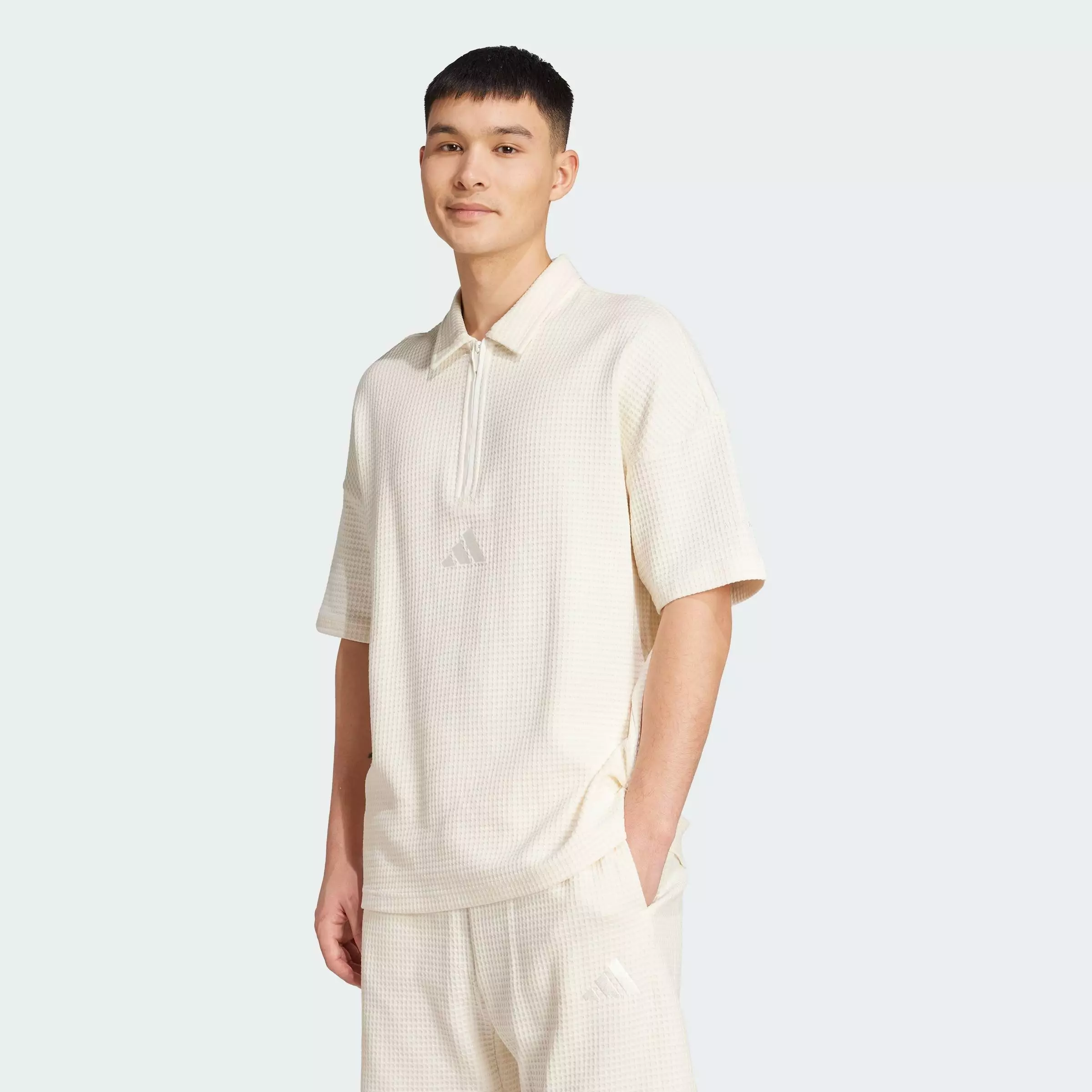 Buy ADIDAS All SZN Waffle Knit Half-Zip Polo Shirt 2026 Online