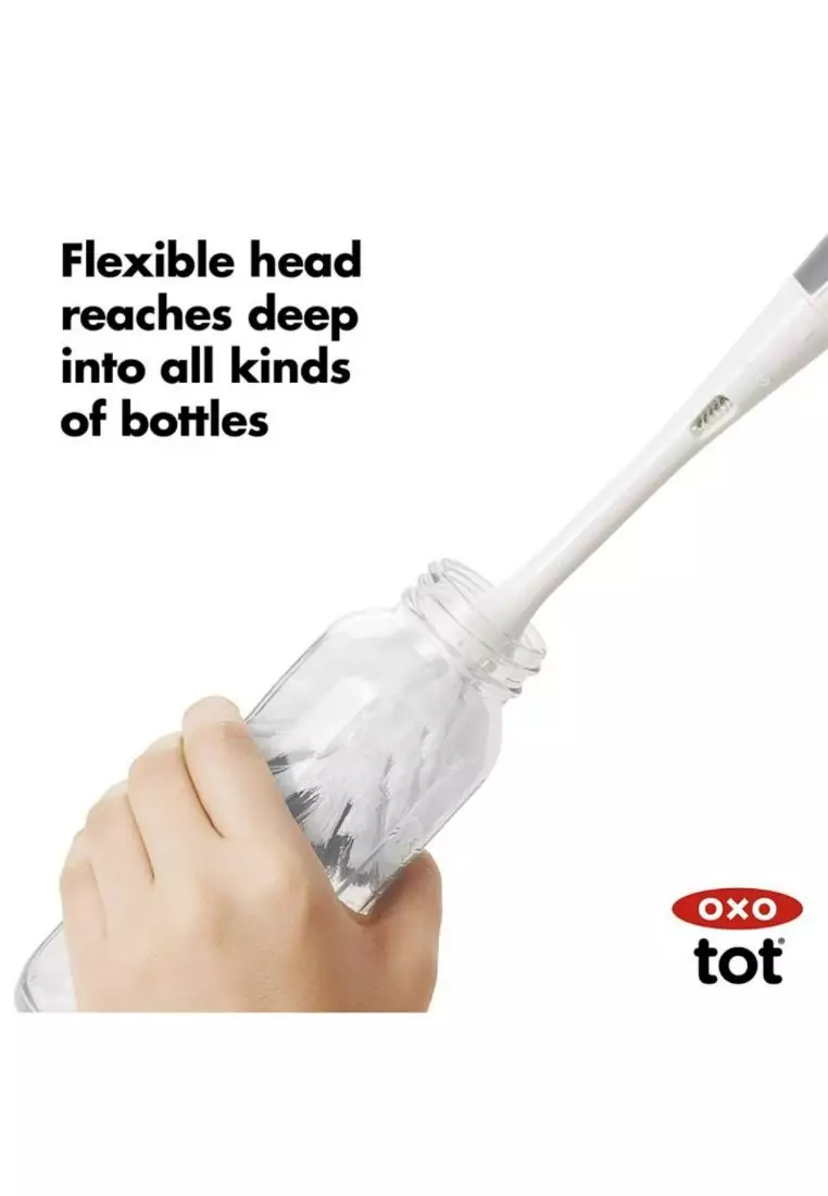 Buy OXO tot Oxo Tot Bottle Brush with Detail Cleaner & Stand Grey