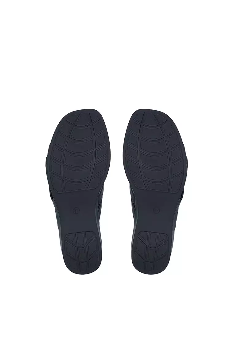 Black CR Alaia Wedge Sandals