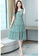 Halo green Floral Printed Chiffon Dress 55512AA237D17BGS_2