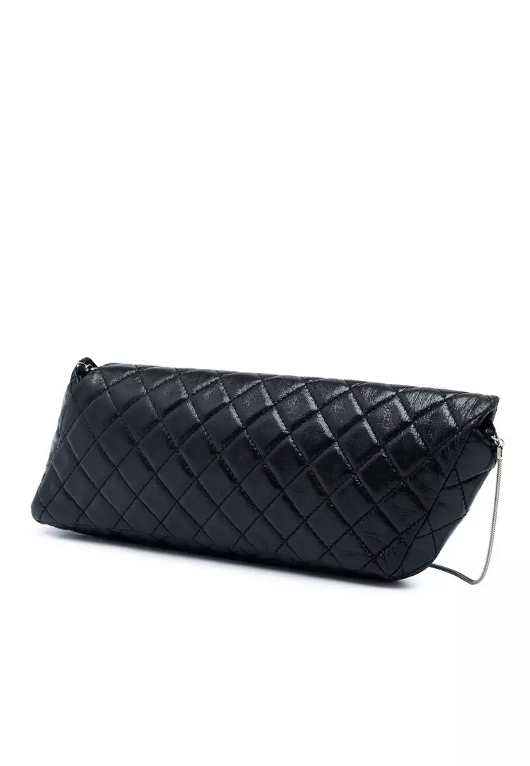 Pre-Loved Chanel Glazed Calfskin Reissue 2.55 Clutch With Chain