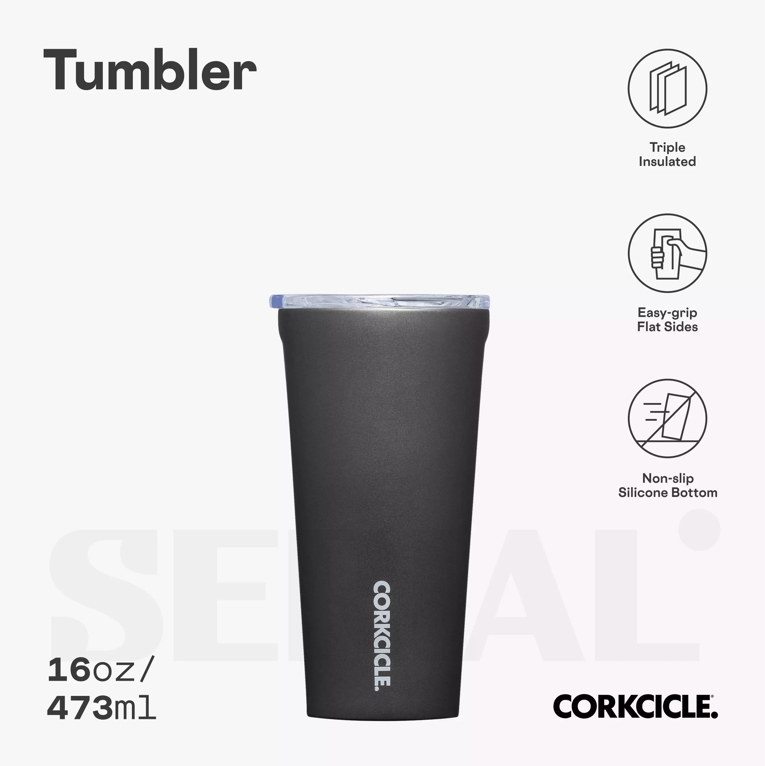 CORKCICLE® Tumbler 16oz - Ceramic Slate / Grey