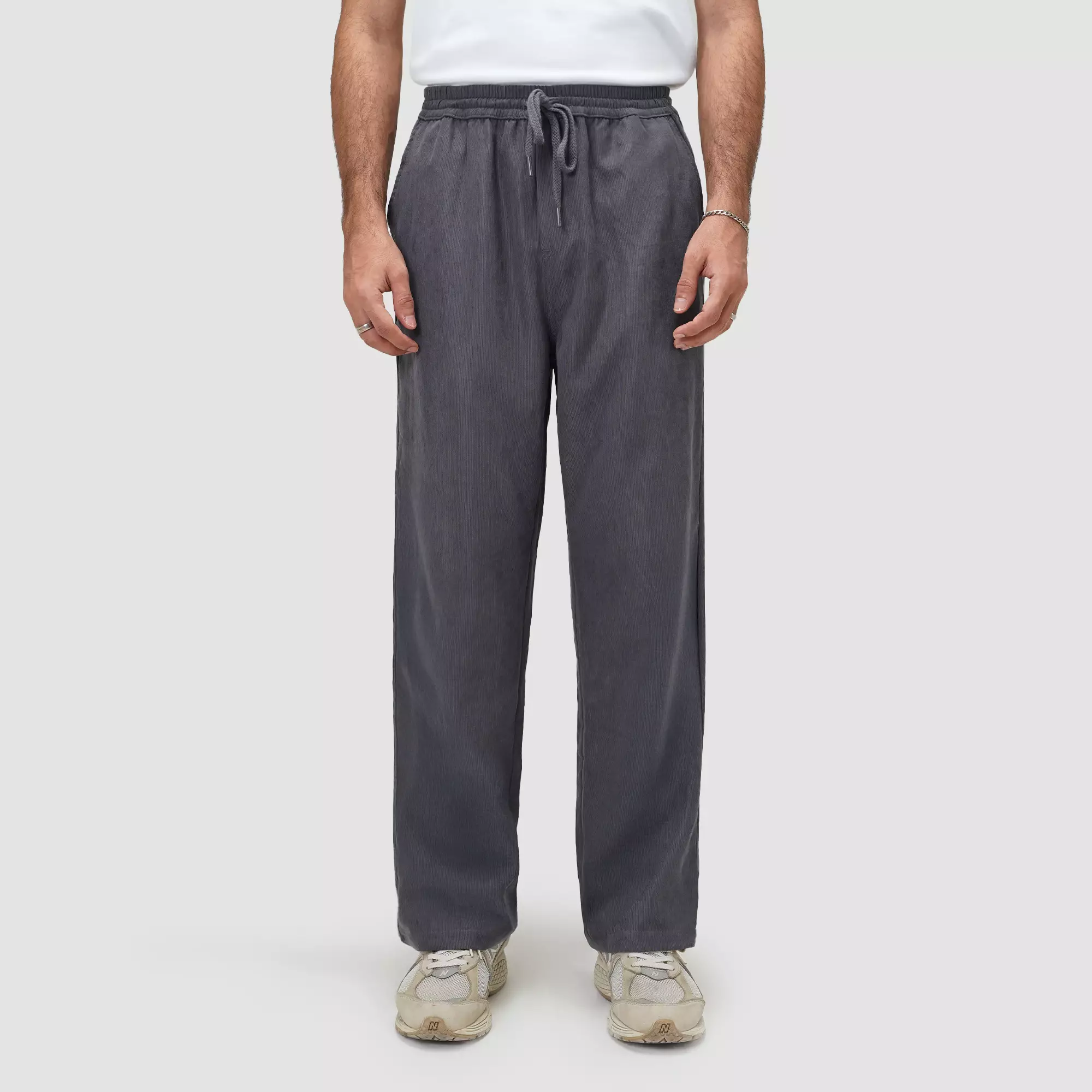CELCIUS Straight Trouser Corduray Pique L03000713C Dark Grey
