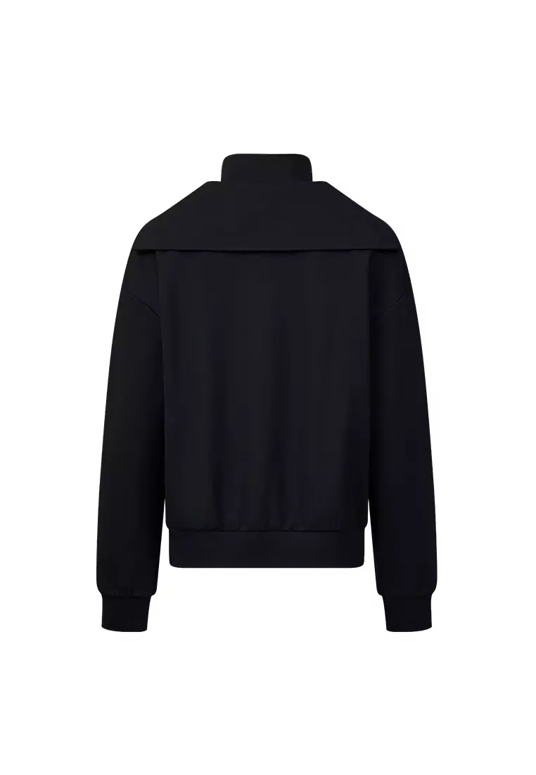 WOMEN'S LOGO TURTLENECK HALF-ZIP HOODIE