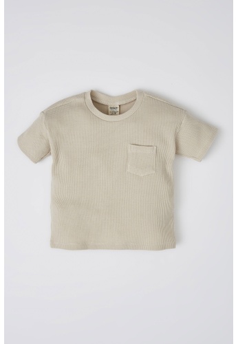 DeFacto beige BabyBoy Short Sleeve  Shirt 5038AKAEEB09BDGS_1
