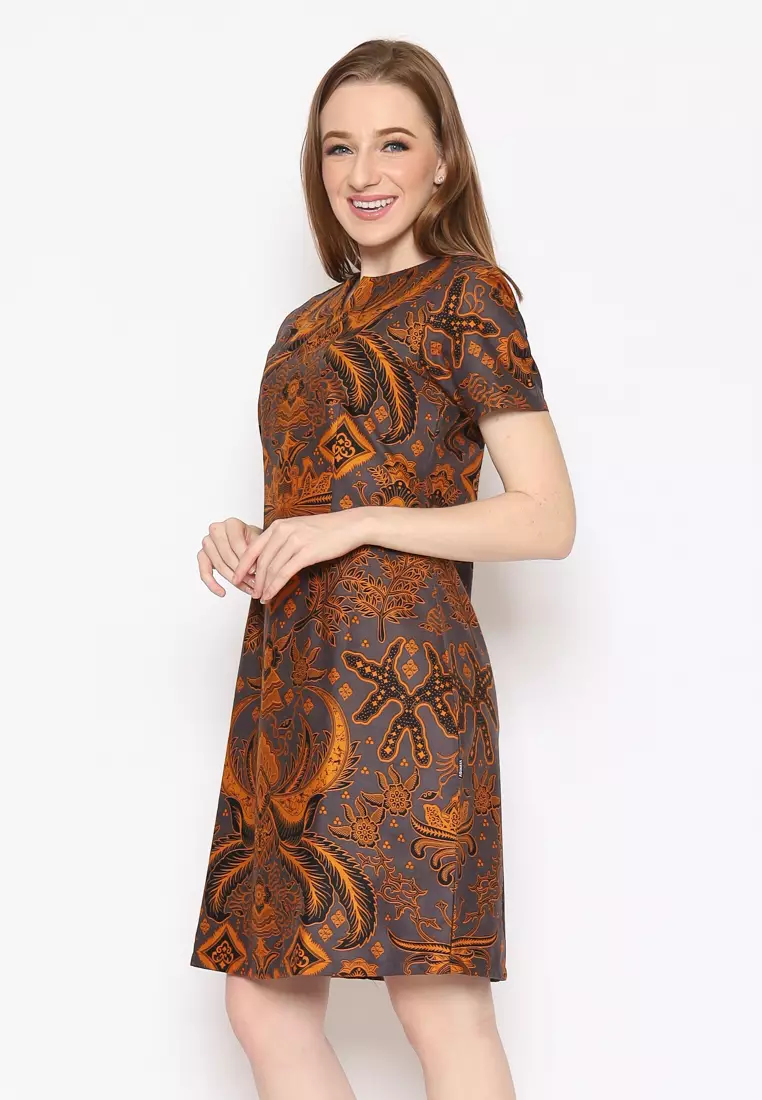 Adinata Batik Wanita Dress Furing Miyoko Max