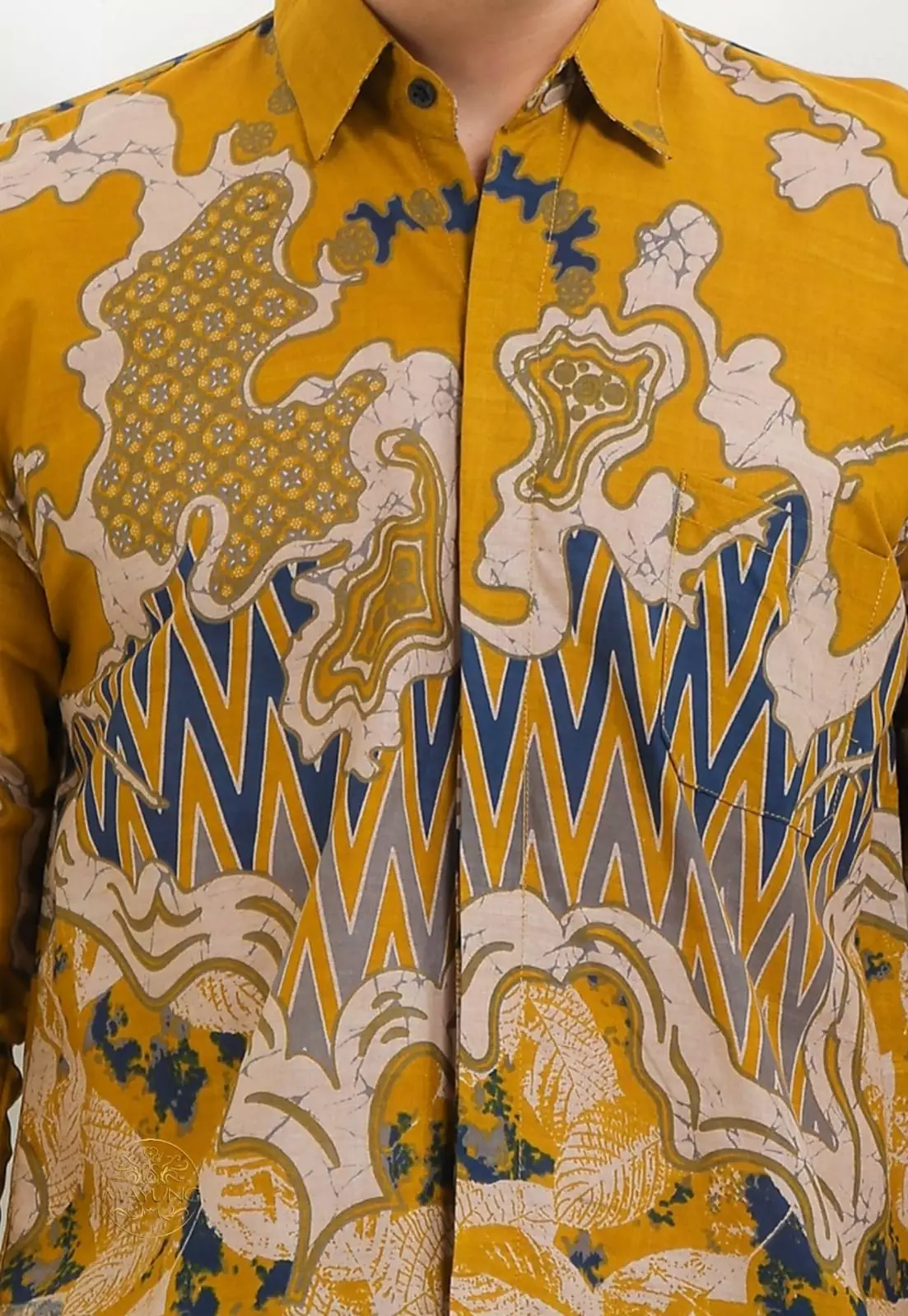 Respati Kuning Kemeja Batik Pria Premium Lengan Panjang NLN