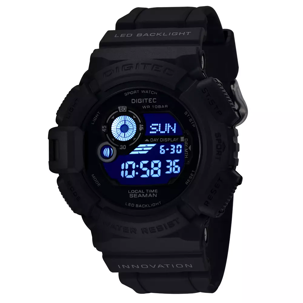 DIGITEC Jam Tangan Digital Pria DG-5028T Water Resist - BK4B Black