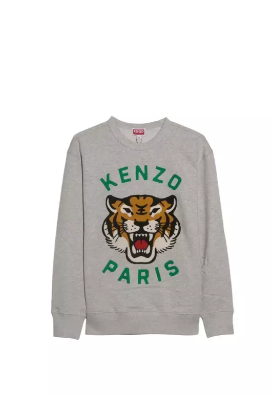 Lucky Tiger Genderless Embroidered Sweatshirt