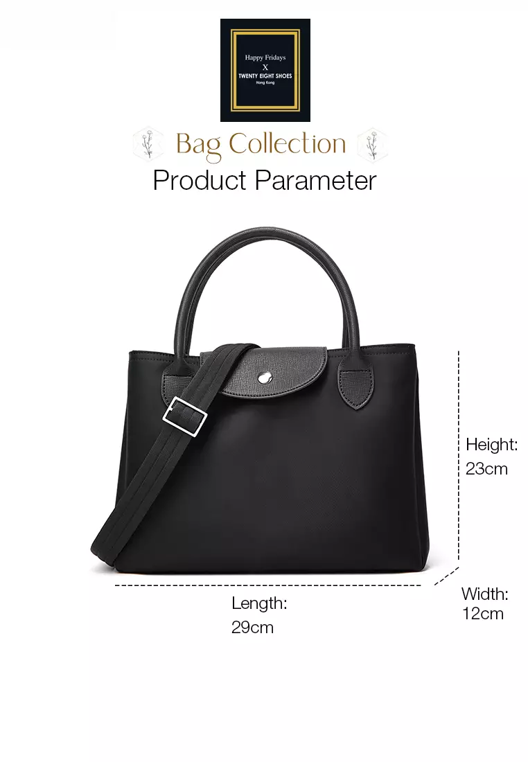 Multi Purpose Nylon Oxford Patch Faux Leather Tote Bag JW AM-1674