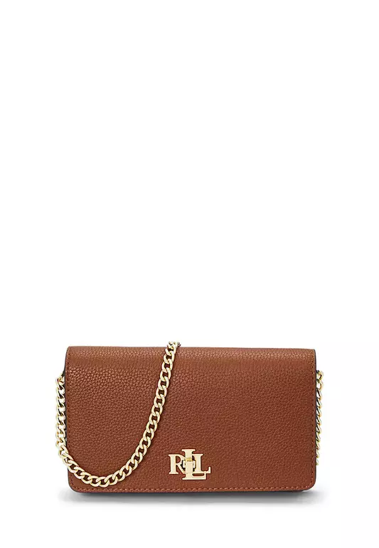 Lauren Ralph Lauren Pebbled Crossbody Turn-Lock Tech Case