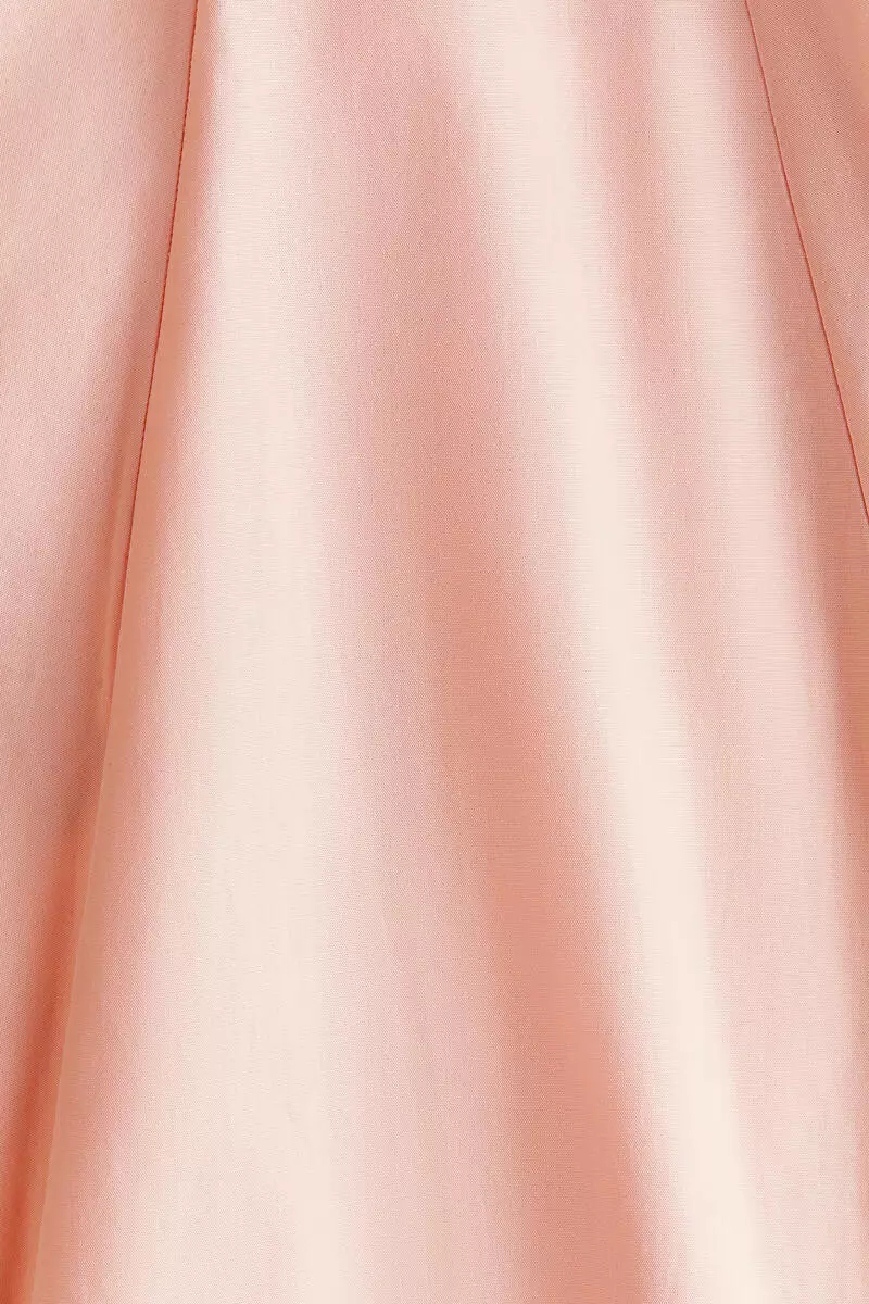 Flared-skirt poplin dress