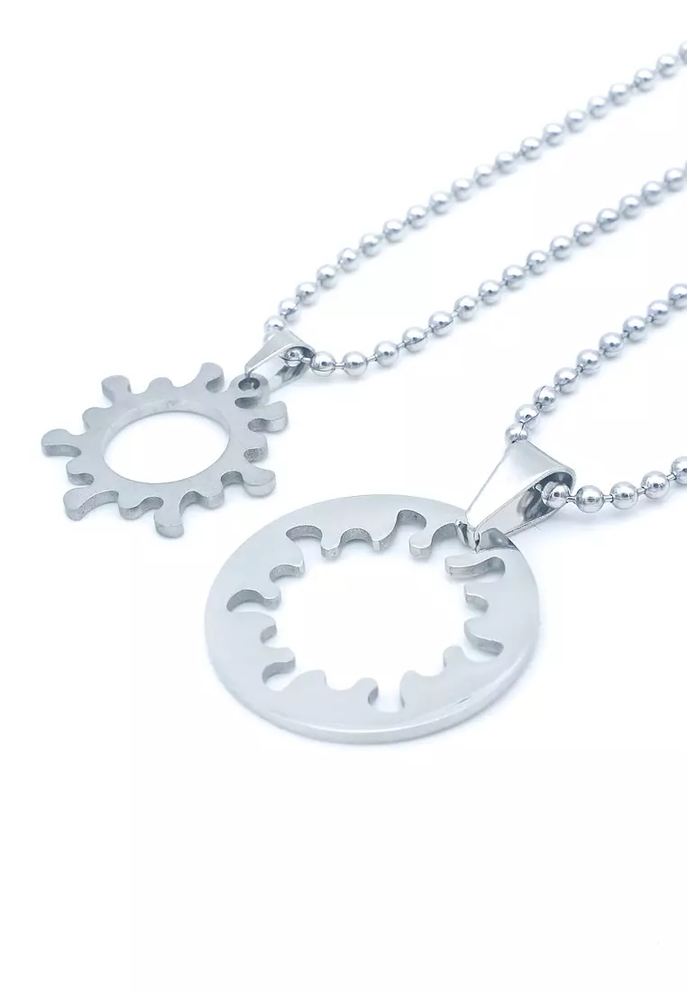 Unisilver couple top necklace