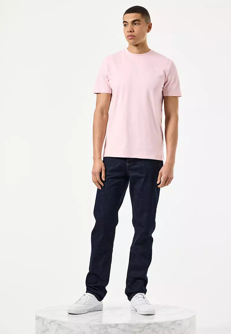 MENS PALE BLUSH SMILE GRAPHIC TEE