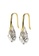 Her Jewellery gold Comet Droplets Earrings (Light Grey, Yellow Gold)  - Made with Swarovski Crystals 2D17BAC4AED399GS_3