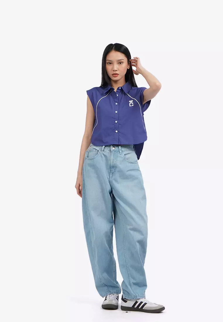 Button up Sleeveless Blouse