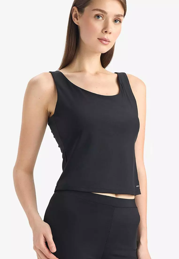 U-Neck Lined Padded Bikini Top