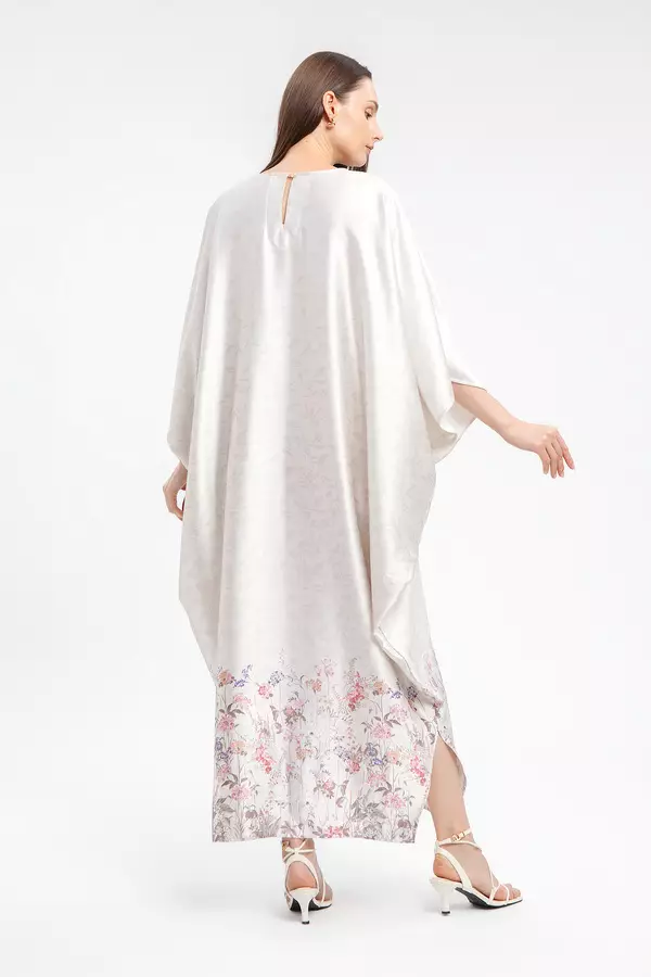MINIMAL - Miriam - Kaftan Motif Bunga - Beige