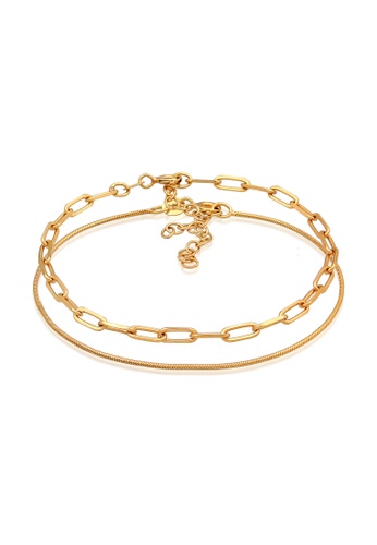 ELLI GERMANY gold Bracelet Women Layer Ball Chain Elegant Basic Minimalist Gold-Plated E171BACB54C2CFGS_1