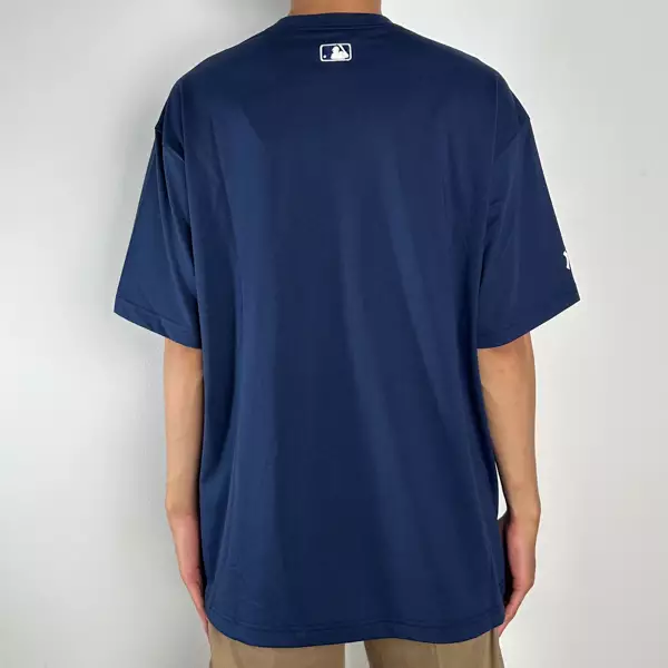 Kaos MLB NY YANKEES MULTI LOGO MAJOR LEAGUE WHITE NAVY TSHIRT 100% ORIGINAL
