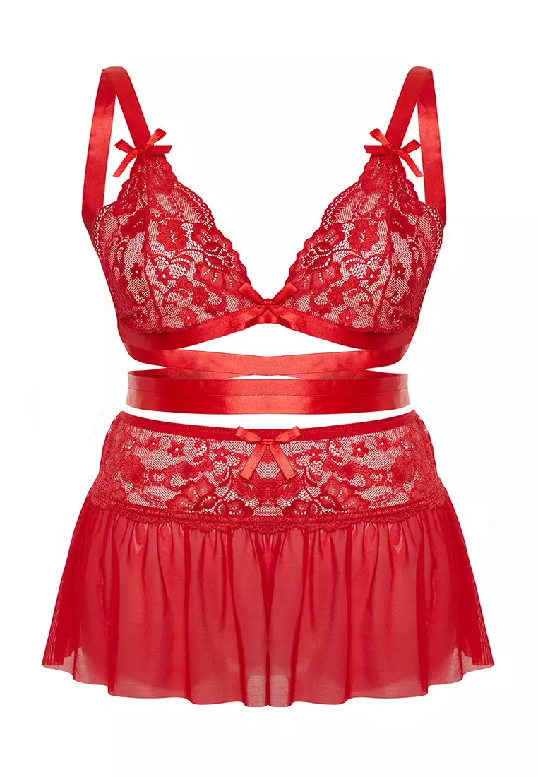 Plus Size Lace Lingerie Set