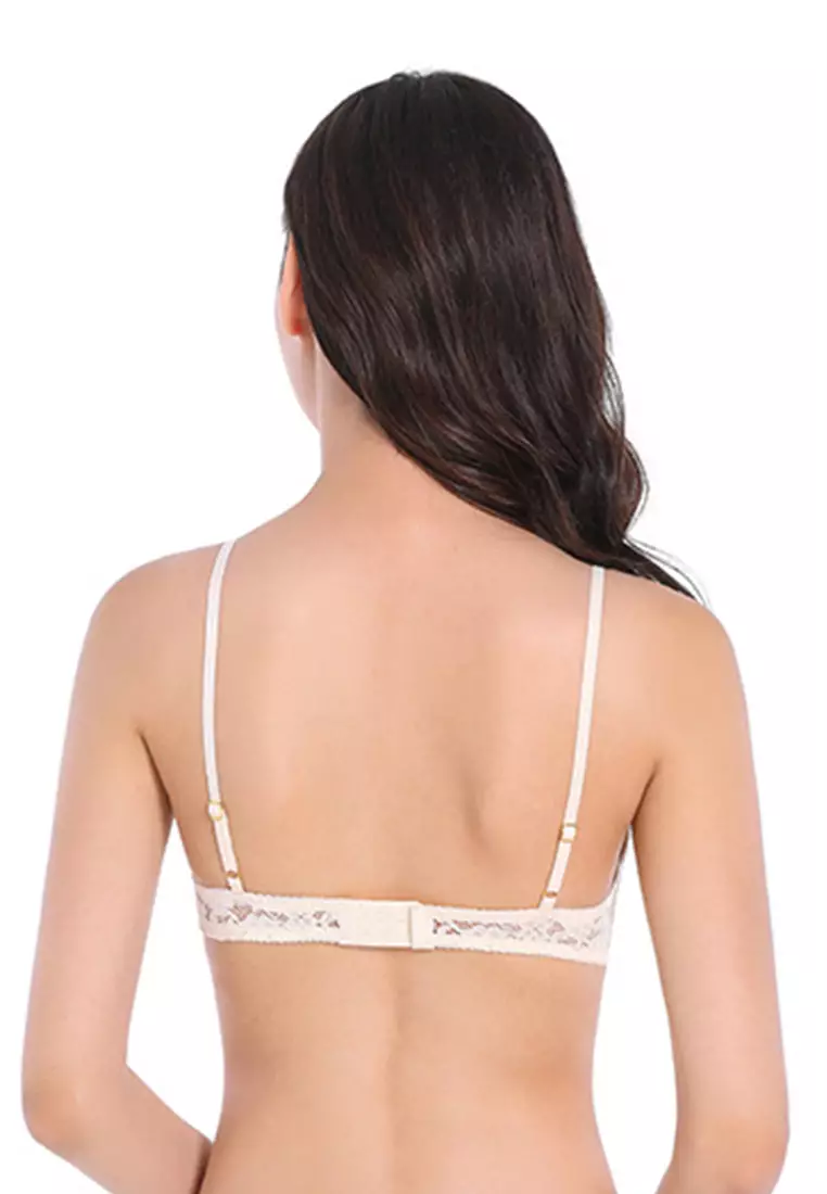 Buy LYCKA LKS2091-LYCKA Lady Sexy Lace Bra-Beige 2023 Online