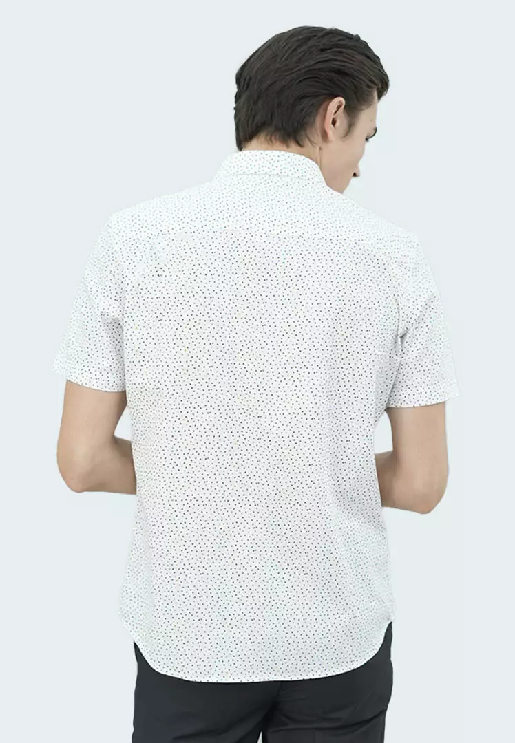 Johnwin - Kemeja Formal - Kemeja Motif - Slim Fit - Putih - FSH.650.Q392.930.C-S/S