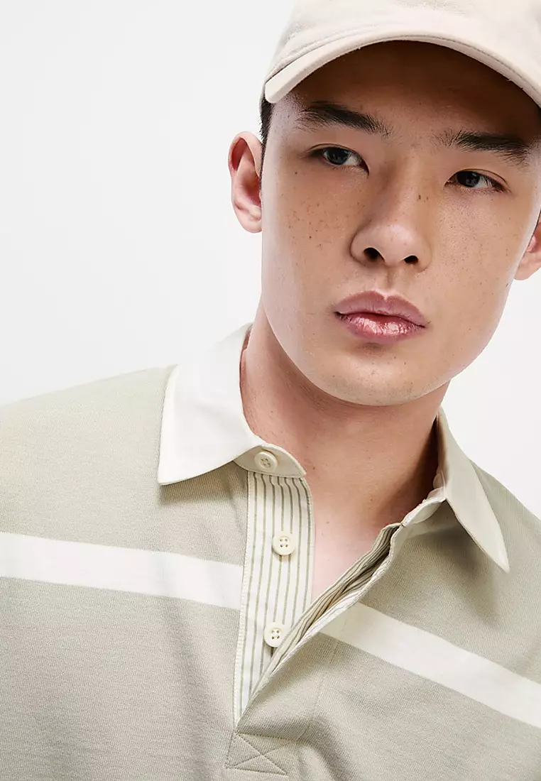 Pure Cotton Striped Rugby Shirt