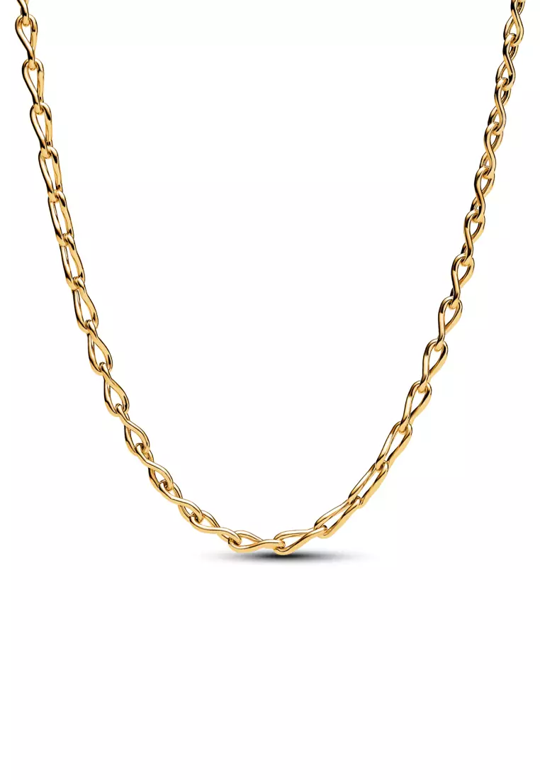 Pandora 14k Gold Plated Infinity Chain Necklace (50cm)