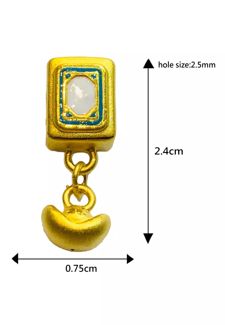 LITZ 999 (24K) Gold Charm EPC1183 (1.28g+/-)