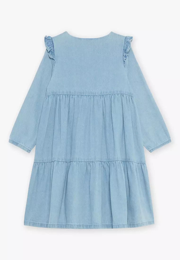 Girls blue jean discount dress