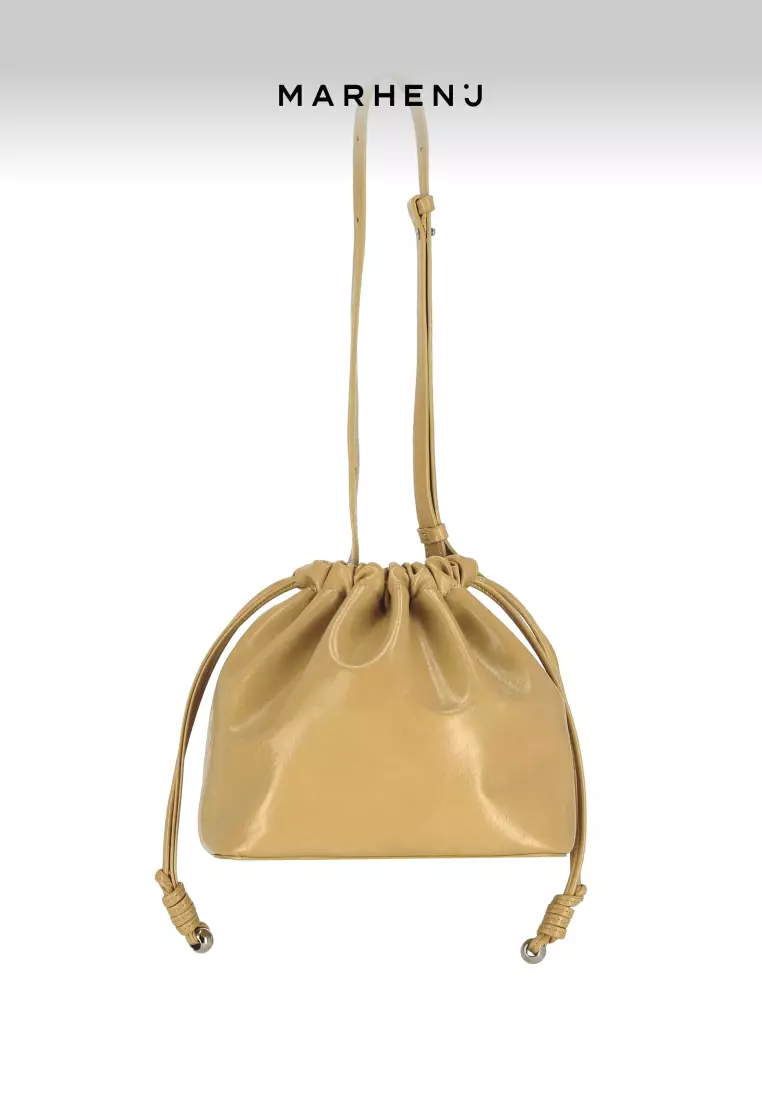 CHERRY Vegan Leather Crossbody Bag Yellow