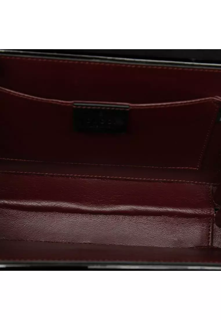 Pre-Loved Gucci Mini Patent Sylvie 1969 Top Handle Bag