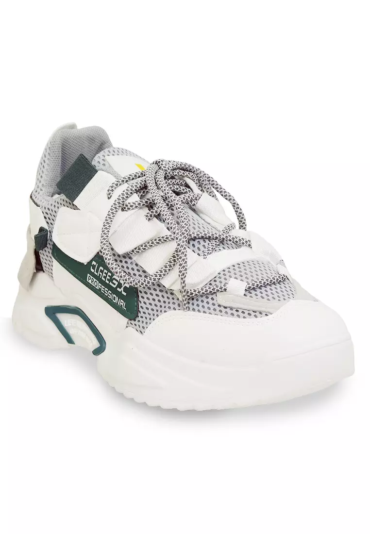 Anando Sepatu Sneakers Tali Pria Kombinasi Warna Casual Sport Shoes Stylish Material Mesh ORIGINAL - Green