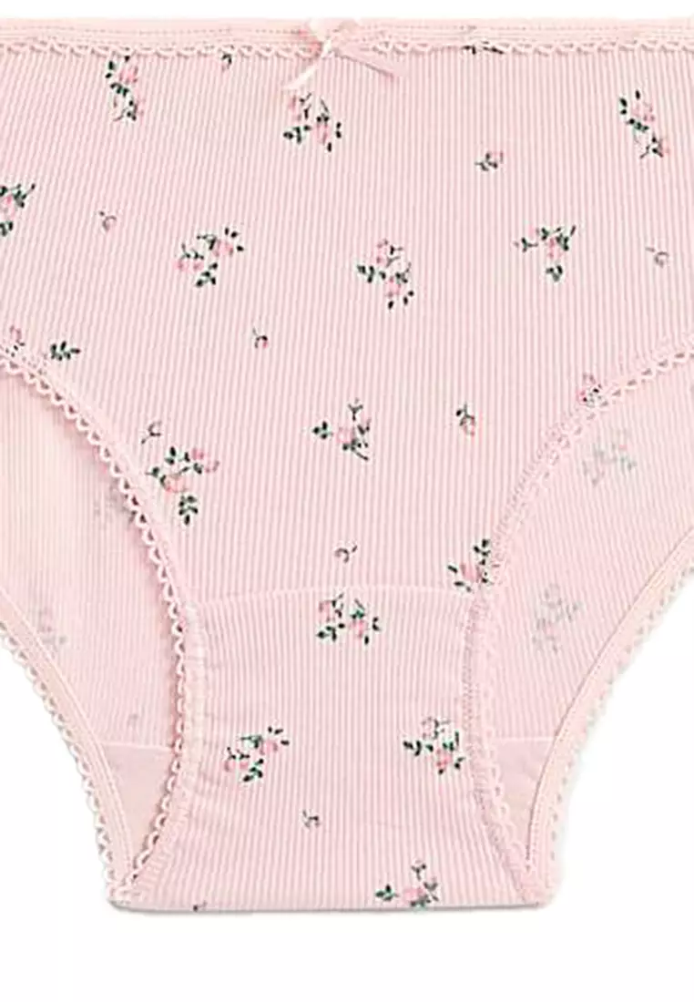 7Pk Cotton With Stretch Floral Knickers