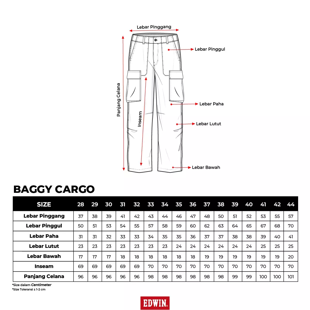 NICHOL OLIVE Celana Cargo Pria Baggy Fit - Bottom Man Cargo Pants